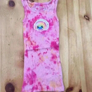 🌸New. Shopkins Tie dye ribbed tank top girls XS
